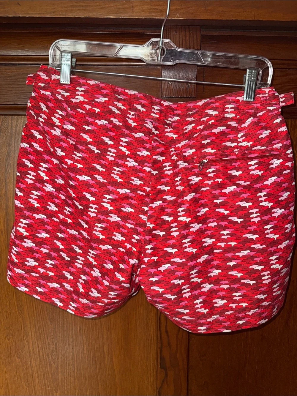 Orlebar Brown Red and White Patterned Men’s Swim Bermudas